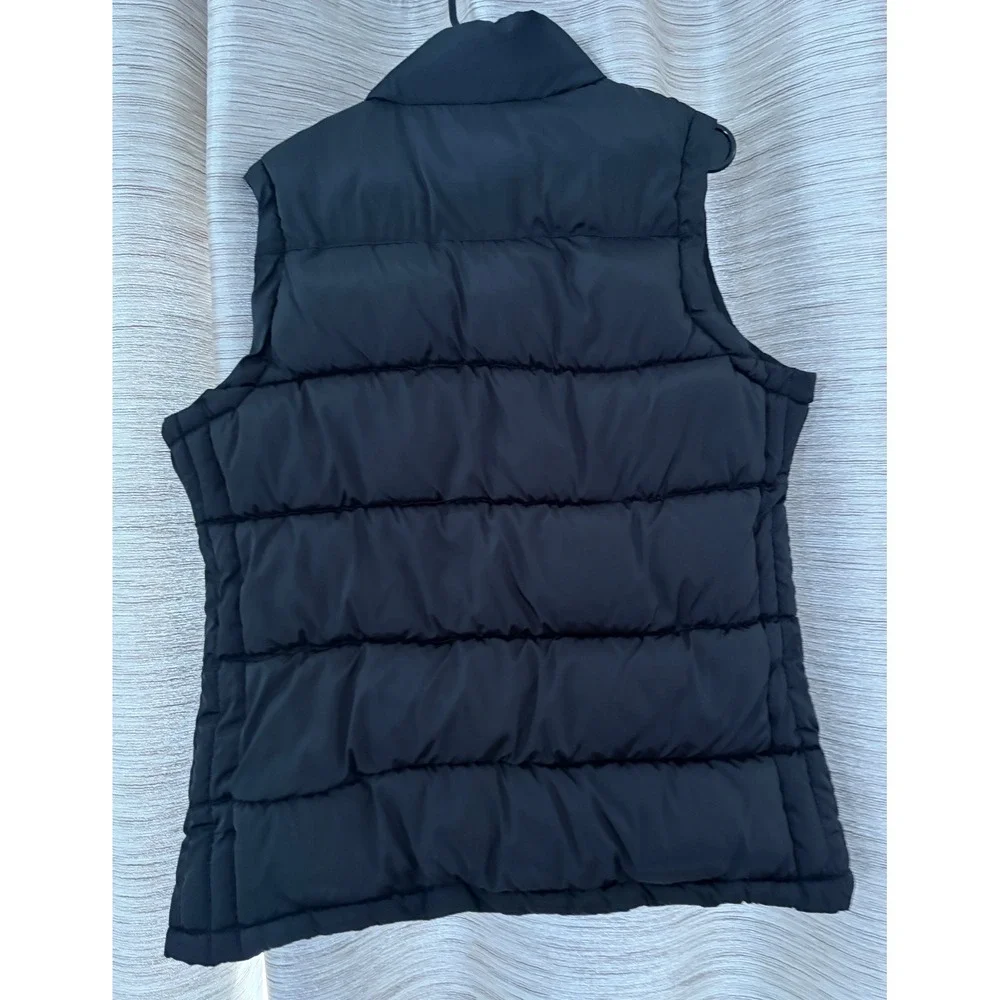 Madden Girl Womens Puffer Vest‎ Black Full Zip Quilted Sleeveless Jacket Large